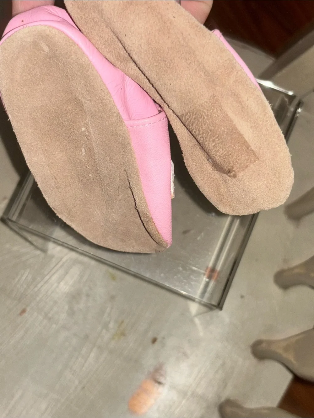 Robeez. Castle Pink Girls' Leather Slip-On Baby Shoes 6-12mos